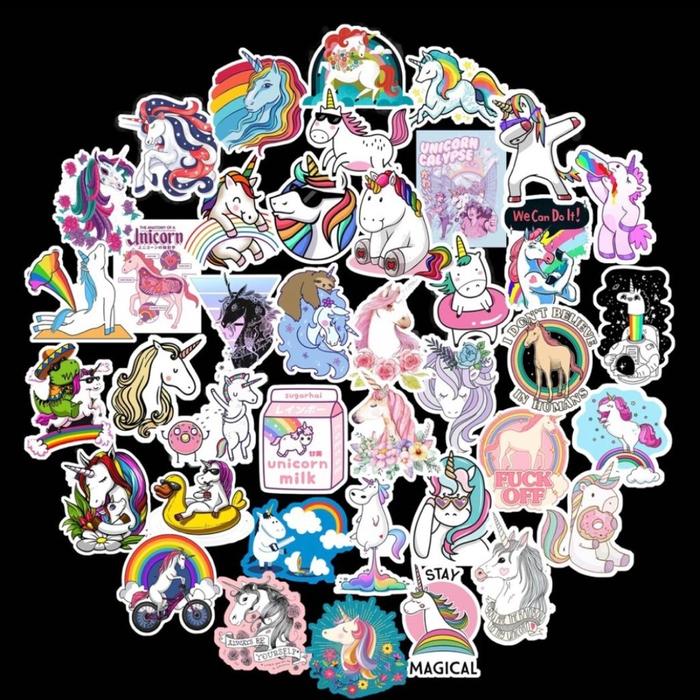 Gambar 40 pcs per Set Cute Stiker Sticker Unicorn untuk Scrapbook Dekorasi dari Toko Miong Jakarta Barat Tokopedia