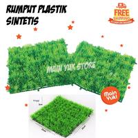 Gambar Rumput Plastik Sintetis Artifical Imitasi Kotak Rumput Dasar Aquarium dari Mainan Anak Murah Kab. Gresik 1 Tokopedia