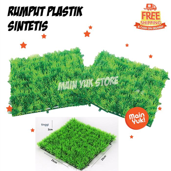 Gambar Rumput Plastik Sintetis Artifical Imitasi Kotak Rumput Dasar Aquarium dari Mainan Anak Murah Kab. Gresik Tokopedia