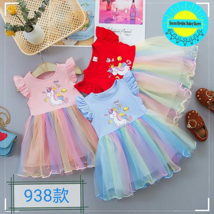 Gambar Dress Tutu Rainbow Unicorn Baloon Import Baby Dress 100% Imported dari Sevenbrightbabystore Kota Administrasi Jakarta Pusat Tokopedia