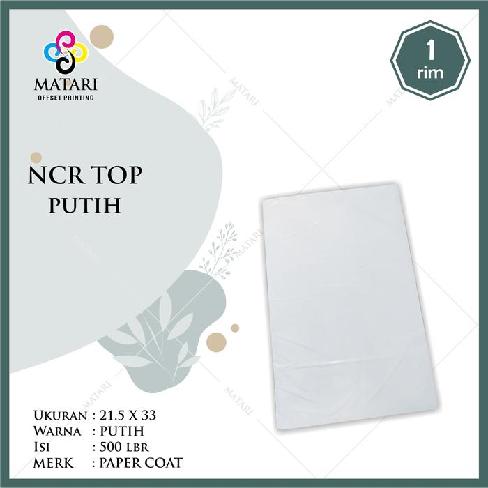 Gambar Kertas NCR Carbonless Paper Top Putih Ukuran F4 / Folio dari Matari Bandung Kota Bandung Tokopedia