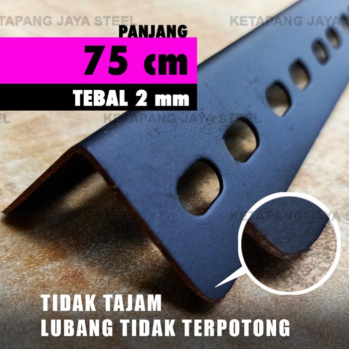 Gambar siku lubang 2 mm, 75 cm Hitam BAGUS dan MURAH!! dari ketapang jaya steel Kab. Serang Tokopedia