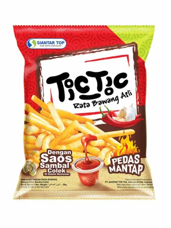 Gambar Cemilan Tic Tic Snack Stick Bawang 70 Gr / Saos Pedas Mantap 65 Gr dari Kyan Mart Kota Malang 4 Tokopedia