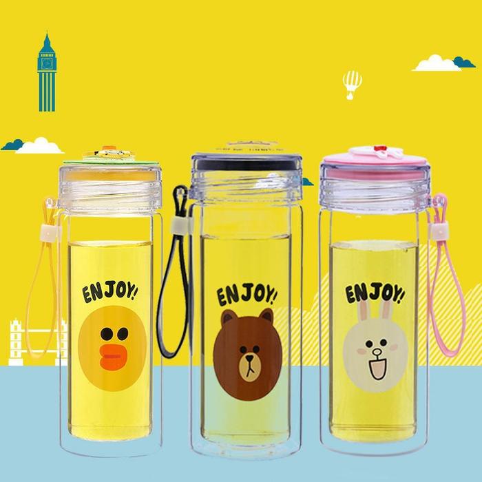 Gambar botol minum kaca - 300ml dari Happy Shopping8 Jakarta Utara Tokopedia
