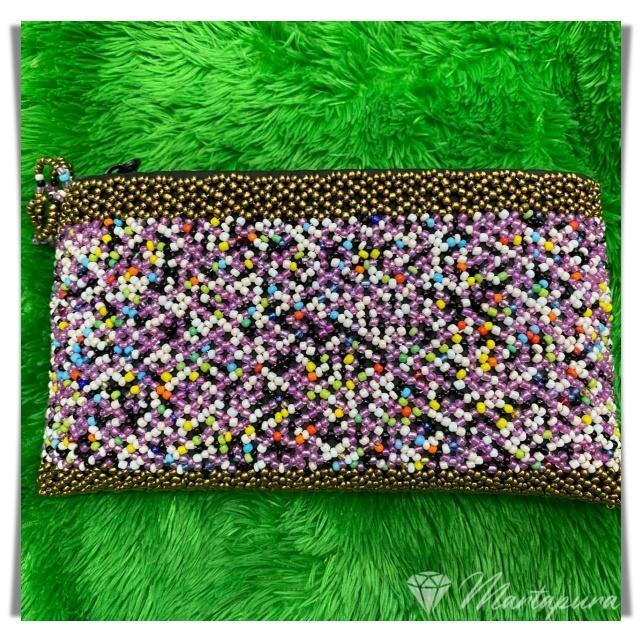 Gambar TAS0189 Dompet Manik Dayak dari Ratu Permata Kab. Banjar Tokopedia