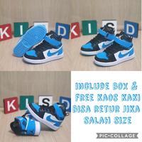 Gambar sepatu anak Nike Jordan Cowok Cewek Biru hitam Size 24-35 dari MrMirrorStore Jakarta Selatan 1 Tokopedia