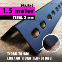 Gambar siku lubang 2 mm, 1.5 meter Hitam BAGUS dan MURAH!! dari ketapang jaya steel Kab. Serang 1 Tokopedia