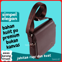 Gambar Tas Selempang Kulit Pria Cangklong Slempang Tas HP Kerja Kulit Premium dari taxo Kota Salatiga 1 Tokopedia