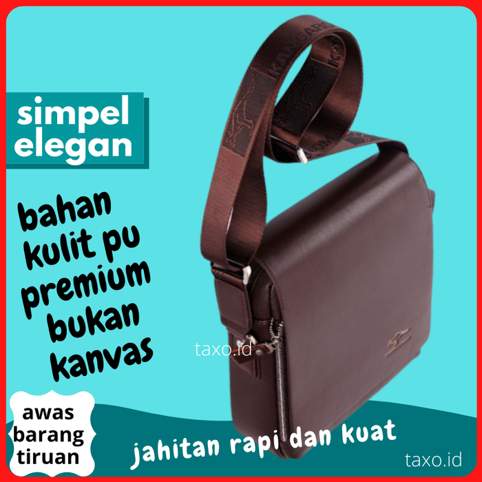 Gambar Tas Selempang Kulit Pria Cangklong Slempang Tas HP Kerja Kulit Premium dari taxo Kota Salatiga Tokopedia