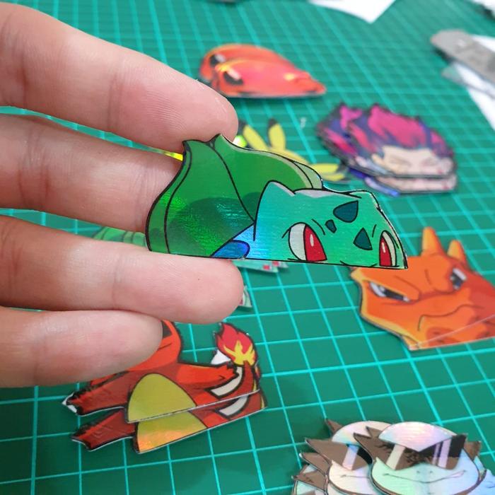 Gambar Sticker Hologram Anime - PSH64 - Pokemon - Bulbasaur dari Sticker AJa Kota Administrasi Jakarta Utara Tokopedia