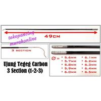 Gambar UJUNG TEGEK CARBON SET 1-2-3 (3 SECTION) dari TOKOPANCINGMURAHONLINE Kota Blitar 1 Tokopedia