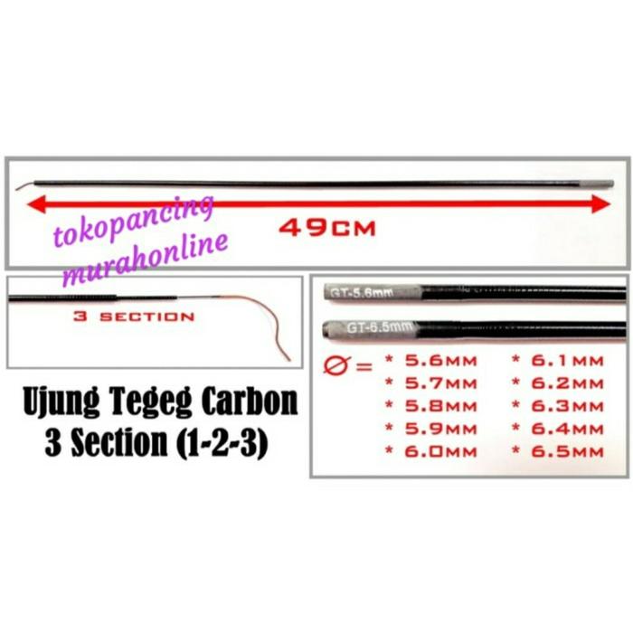 Gambar UJUNG TEGEK CARBON SET 1-2-3 (3 SECTION) dari TOKOPANCINGMURAHONLINE Kota Blitar Tokopedia