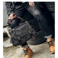 Gambar tas selempang kanvas Pria Tas Pria ( Hitam ) dari Simple Leathers Kab. Tangerang 3 Tokopedia