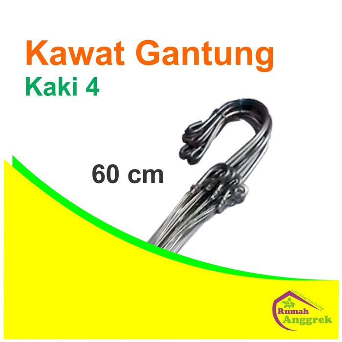 Gambar Kawat Pot Anggrek Gantung 40 cm kaki 4 besi plastik tali bulan dari Rumah Anggrek Mlg Kota Malang Tokopedia