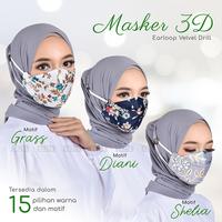 Gambar Masker 3D Earloop Velvet Drill dari VazyaHijab Kota Cimahi 1 Tokopedia