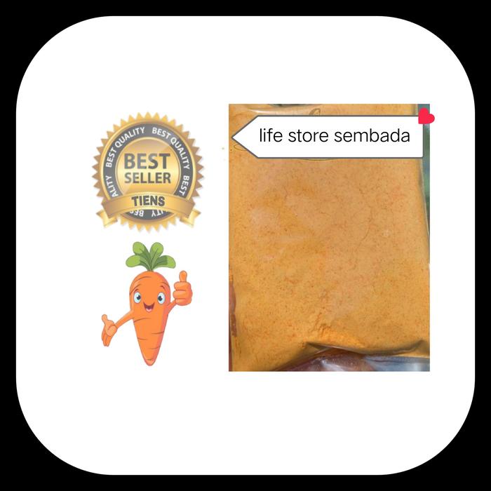 Gambar wortel bubuk 500 gram dari life store sembada Kab. Sleman Tokopedia