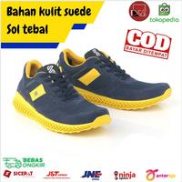Gambar SEPATU SNEAKERS CASUAL PRIA ABU KUNING NAVY KZ13 dari D&amp;S story Kota Tangerang Selatan 1 Tokopedia