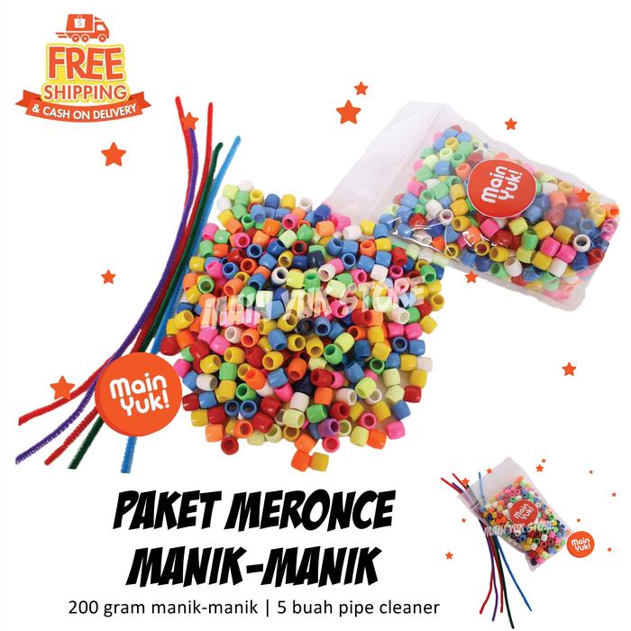 Gambar Paket Meronce Manik Manik Pipe Cleaner Sensory Montessori dari Mainan Anak Murah Kab. Gresik Tokopedia