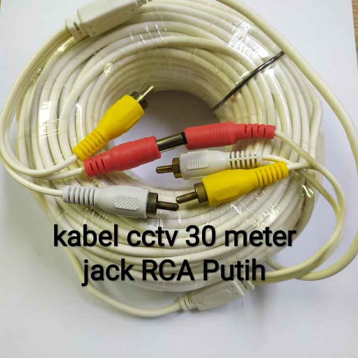 Gambar kabel cctv 30 meter Putih dari Toko Untung Dikit_NEW Kota Administrasi Jakarta Barat Tokopedia
