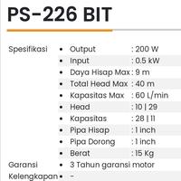 Gambar Shimizu PS-226BIT Pompa Air 200Watt 9M(Dorong 3Lt)Garansi Motor 3Tahun dari Sein Jaya Shop Kota Bekasi 5 Tokopedia