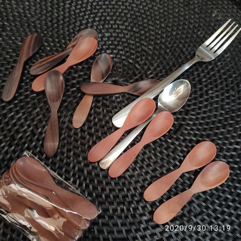 Sendok Kayu / wood Spoon / wooden Spoon mini 10cm kualitas export 1019 4