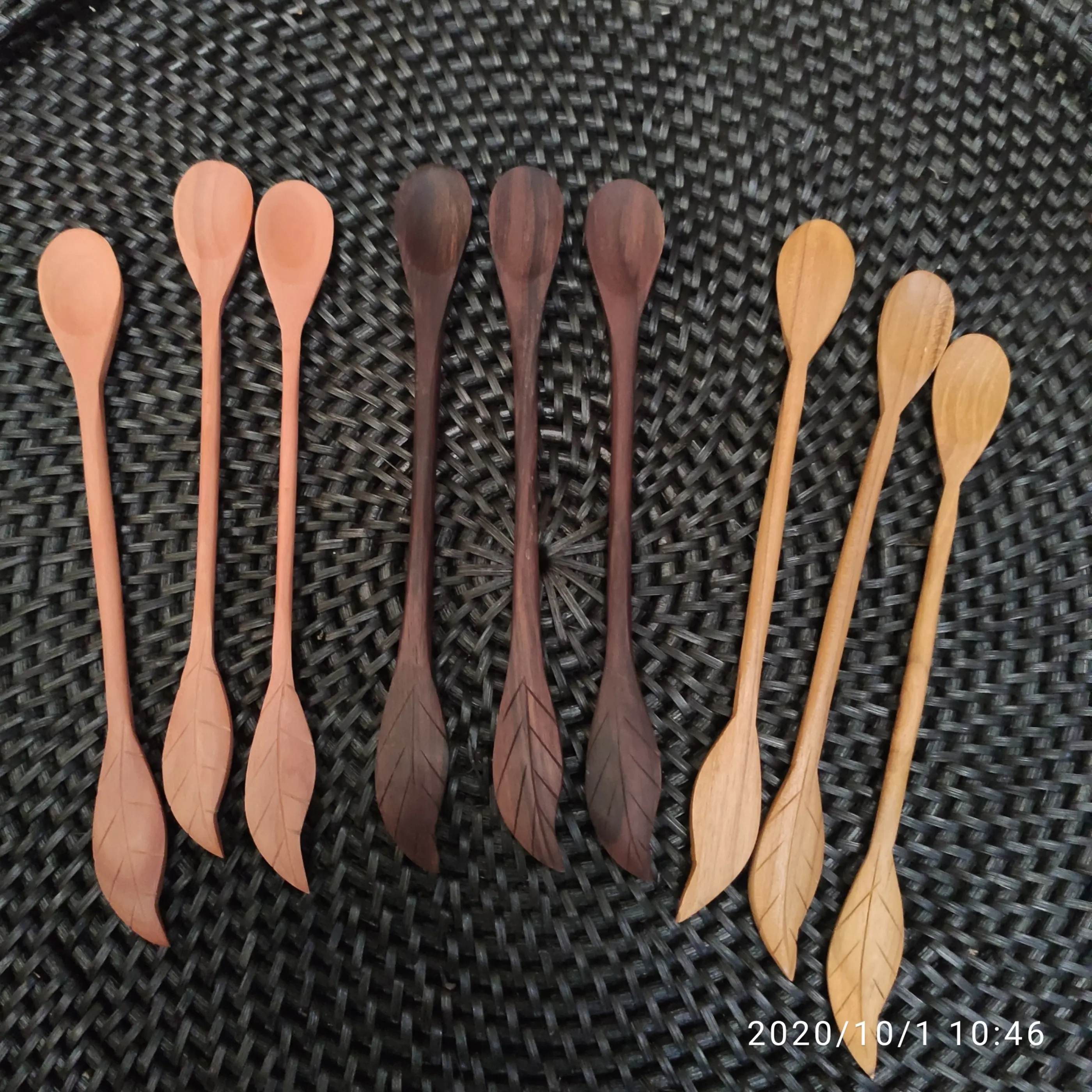 Sendok jus Kayu / wood Spoon / Sendok Juice kayu Daun lancip 20cm 2037