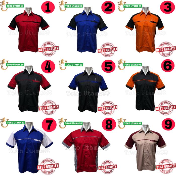 Gambar Grosir baju kerja pria wanita grosir segeram kerja drill terima bordir dari Toko Utama 99 Kota Surabaya Tokopedia