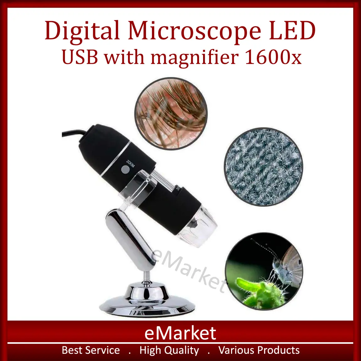 Mikroskop Digital Elektronik LED 1600x / USB Microscope Dengan Bracket