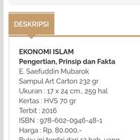 Gambar Buku Ekonomi Islam - E. Saefuddin Mubarok dari TOKO BUKU ERIC Kota Depok 4 Tokopedia