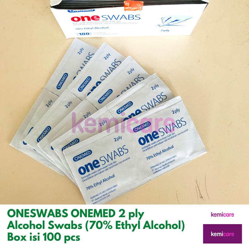 OneSwabs 2 ply Onemed Alcohol Alkohol Swabs (70% Ethyl Alcohol) - Shop ...