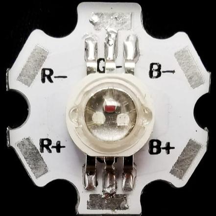 Jual HPL PCB Star Heatsink RGB LED 3W RED GREEN BLUE MERAH HIJAU BIRU ...