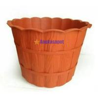 Gambar Pot Bunga Tanaman Kayu 25 cm - Putih dari Angkasapot Kota Tangerang 4 Tokopedia