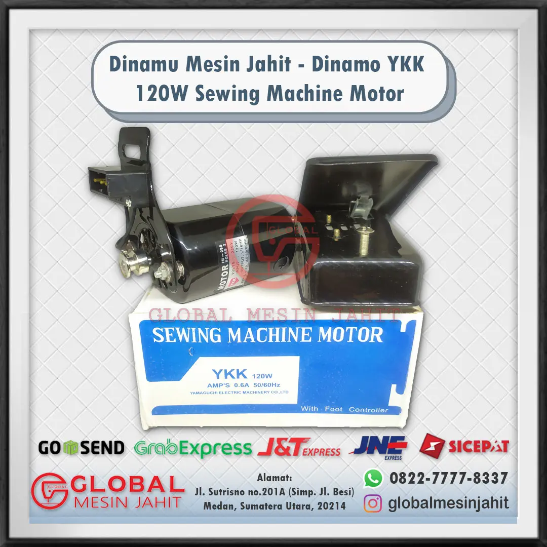 Dinamu Mesin Jahit Kecil - Dinamo YKK 120W Sewing Machine Motor