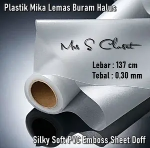 Plastik Mika Buram Halus Utk Bahan Tirai Mandi / Dompet 137cm/0,30mm