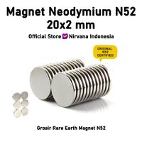 Gambar MAGNET NEODYMIUM N52 SUPER STRONG 20x2 mm GROSIR dari Nirvana Indonesia Yoga Kota Medan 1 Tokopedia
