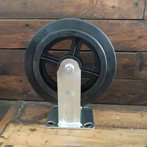 RODA TROLLEY TROLI BESI LAPIS KARET 8 INCH HEAVY DUTY TIPE MATI