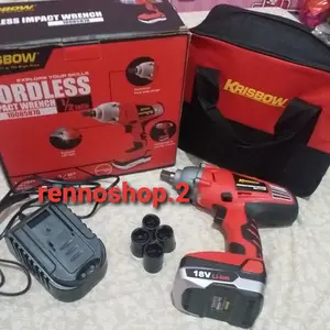 Krisbow Mesin Impact Wrench Cordless Sq 1/2inc 18v Li Original
