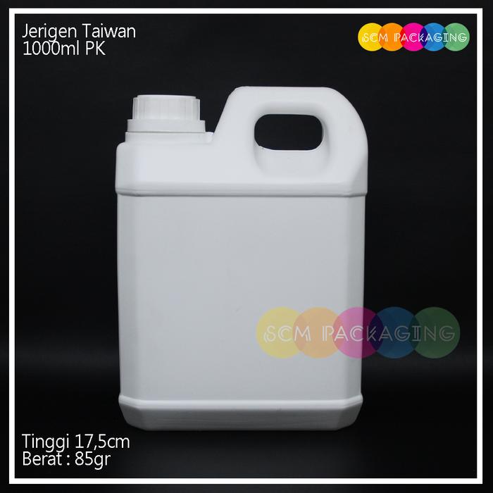 Gambar jerigen plastik taiwan putih susu 1000ml 1liter dari scmpackaging Kota Administrasi Jakarta Timur Tokopedia