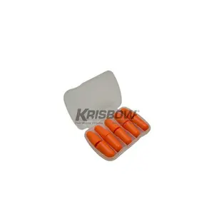 KRISBOW Tutup Telinga 5pasang/ EAR PLUG FOAM 5 PAIR WITH CASE ORANGE
