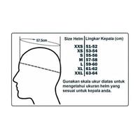 Gambar Helm Andes AS-555 Silver/A25 Red Fullface New!! - L dari Bike Master Kota Bandung 4 Tokopedia