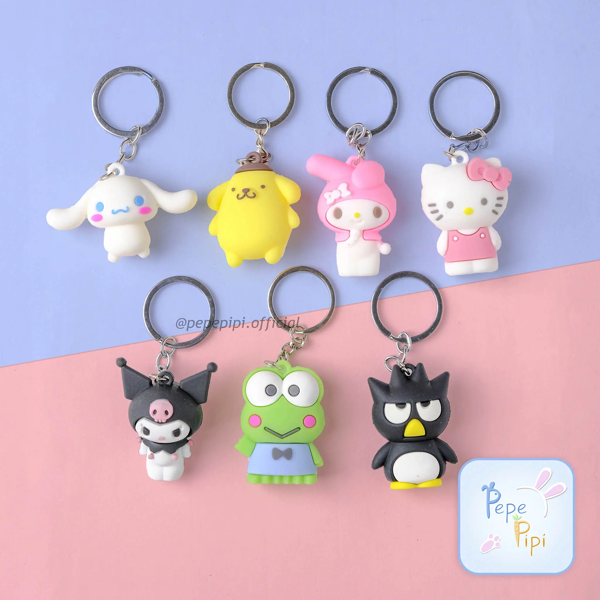 Gantungan Kunci Hello Kitty & Friends Ganci Key Chain Keroppi Melody