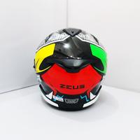 Gambar Helm Zeus ZS-613C Black/AJ11 Red + Chinbar Fullface New!! - M dari Bike Master Kota Bandung 5 Tokopedia