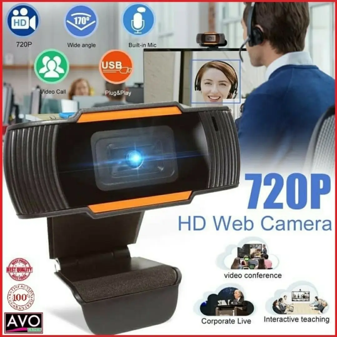 Webcam Autofocus Web Cam Camera HD 720P Built In Microphone For PC