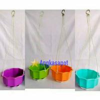 Gambar Pot Gantung Bunga Tanaman Enoki - 6, Putih dari Angkasapot Kota Tangerang 1 Tokopedia