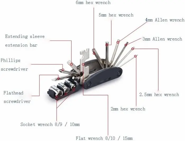 Bike ToolKit Kunci Sepeda Set Kunci Sepeda Tool Kit United 15In1 Knife 1