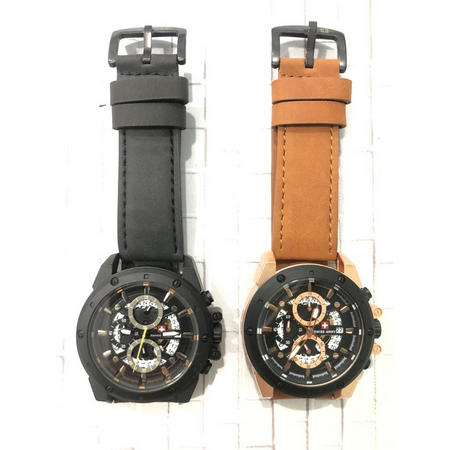 Gambar Jam Tangan Analog Pria Trendy 6605 Tali Kulit dari MerpatiPedia Jakarta Barat 5 Tokopedia