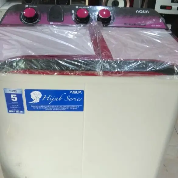 Mesin Cuci 2 Tabung Sanyo Aqua 8kg QW 880 XT hijab series Sidoarjo 0