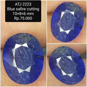 OBRAL PASTI MURAH NATURAL MULIA BATU BLUE SAFIR CUTTING 9 MOSCH TOP HQ
