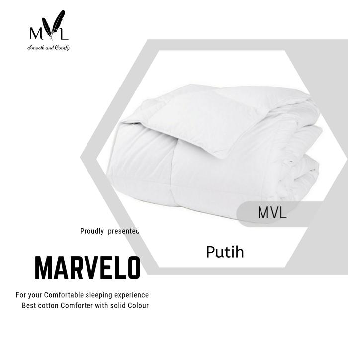 Gambar Selimut Bed Cover Double 240 Cm Polos Lembut Tanpa SPREI Set dari Marvelo Bedding Kab. Sleman Tokopedia