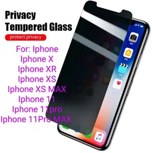 Iphone X XR XS MAX 11 Pro Max Antigores Tempered Glass Spy TG Privacy
